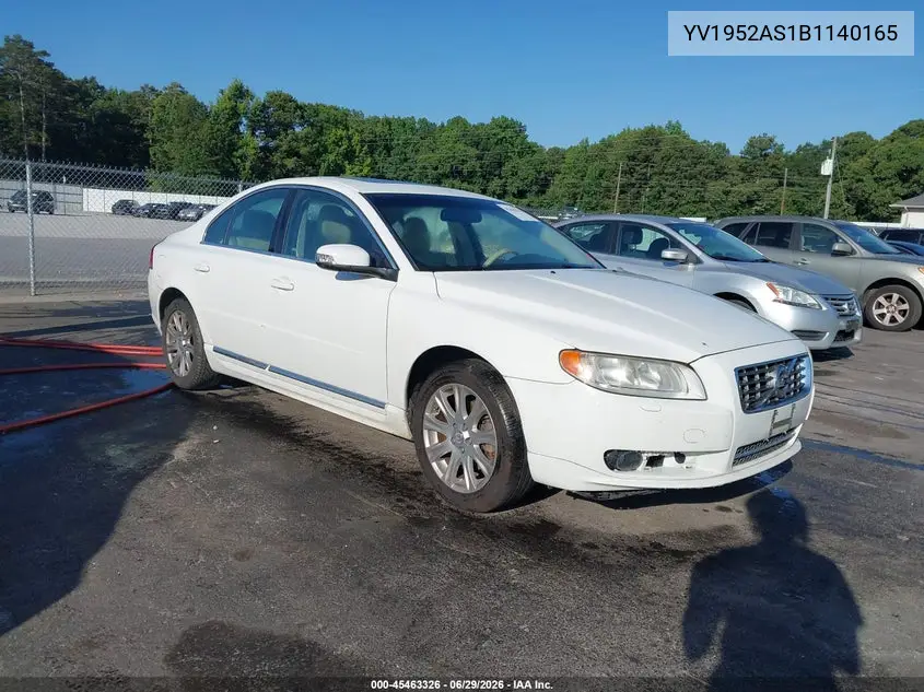 2011 Volvo S80 3.2L VIN: YV1952AS1B1140165 Lot: 45463326