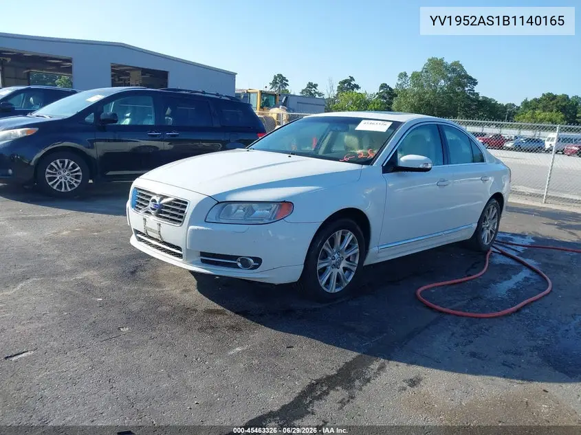 2011 Volvo S80 3.2L VIN: YV1952AS1B1140165 Lot: 45463326