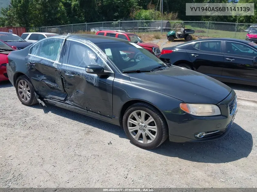 2011 Volvo S80 3.2 VIN: YV1940AS6B1141139 Lot: 45533377