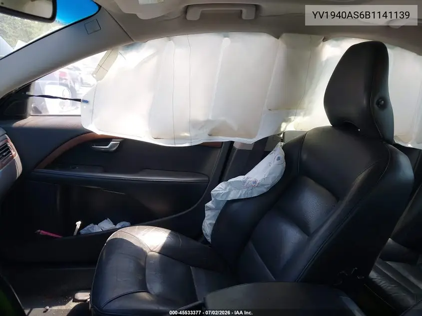 2011 Volvo S80 3.2 VIN: YV1940AS6B1141139 Lot: 45533377