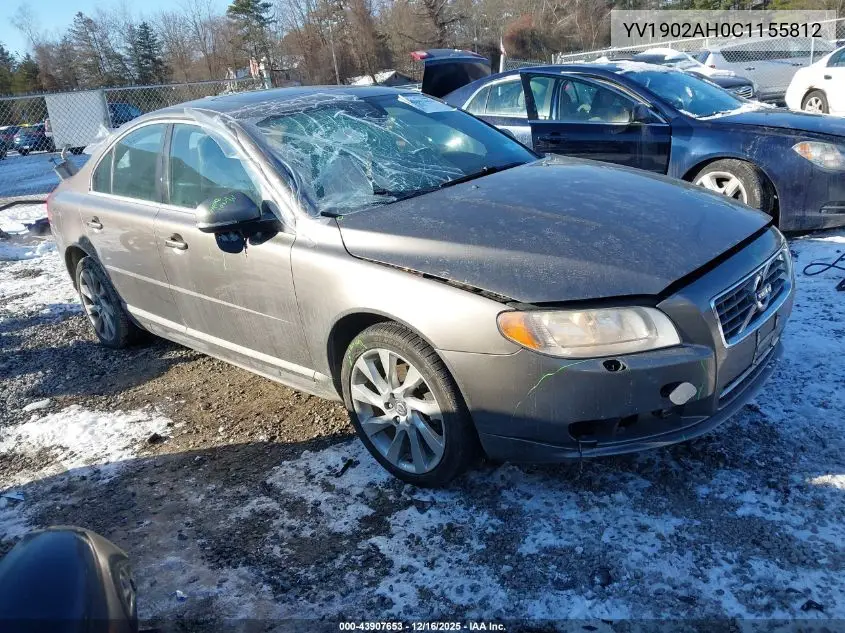 2012 Volvo S80 T6/T6 Platinum/T6 Premier Plus VIN: YV1902AH0C1155812 Lot: 43907653