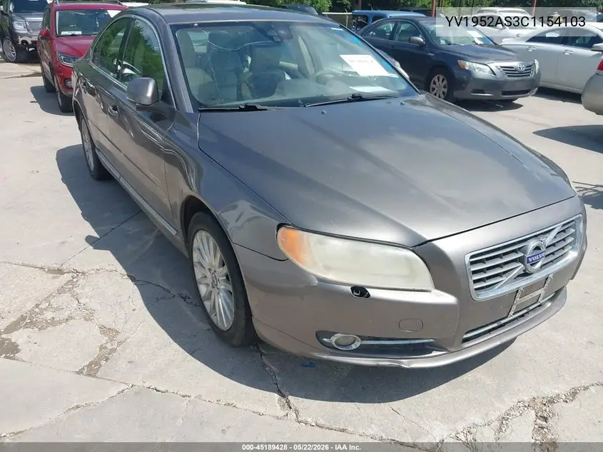 2012 Volvo S80 3.2/3.2 Platinum/3.2 Premier Plus VIN: YV1952AS3C1154103 Lot: 45189428