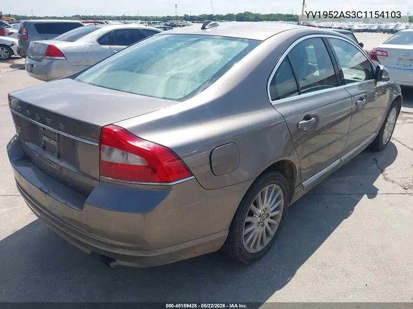 2012 Volvo S80 3.2/3.2 Platinum/3.2 Premier Plus VIN: YV1952AS3C1154103 Lot: 45189428