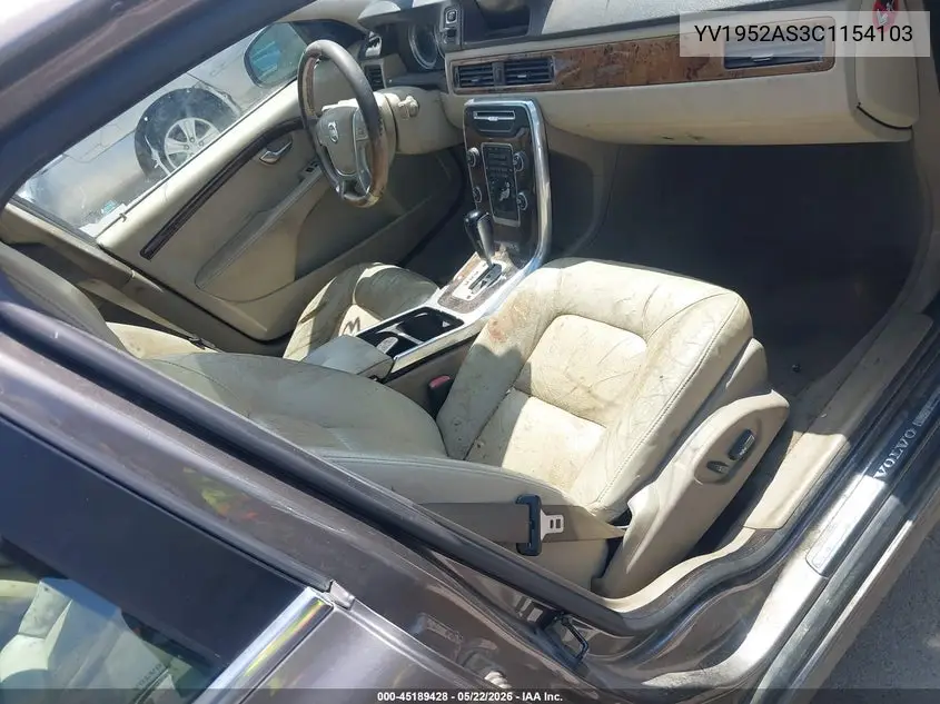 2012 Volvo S80 3.2/3.2 Platinum/3.2 Premier Plus VIN: YV1952AS3C1154103 Lot: 45189428