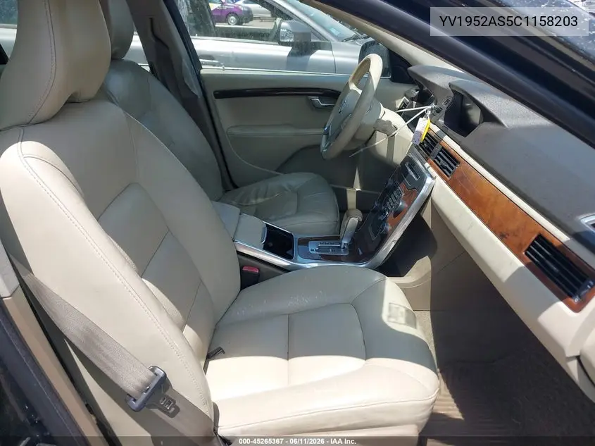 2012 Volvo S80 3.2/3.2 Platinum/3.2 Premier Plus VIN: YV1952AS5C1158203 Lot: 45265367