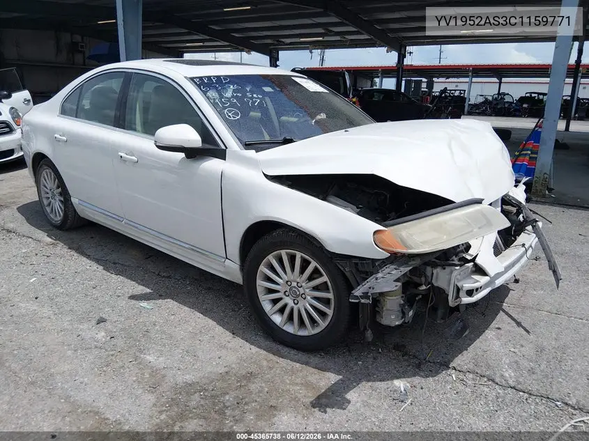 2012 Volvo S80 3.2L/3.2L Platinum/3.2L Premier Plus VIN: YV1952AS3C1159771 Lot: 45365738
