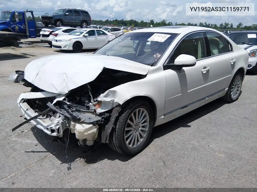 2012 Volvo S80 3.2L/3.2L Platinum/3.2L Premier Plus VIN: YV1952AS3C1159771 Lot: 45365738
