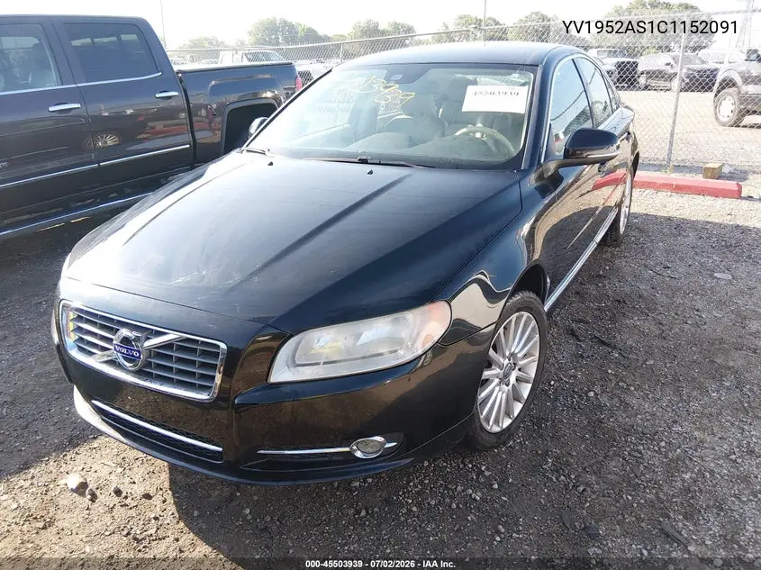 2012 Volvo S80 3.2L Premier Plus VIN: YV1952AS1C1152091 Lot: 45503939