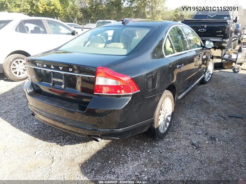 2012 Volvo S80 3.2L Premier Plus VIN: YV1952AS1C1152091 Lot: 45503939