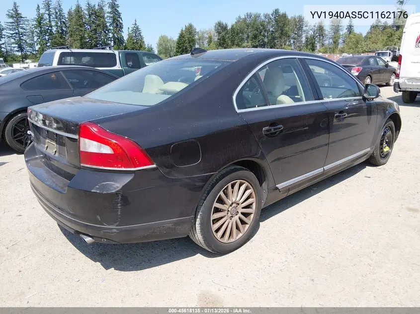 2012 Volvo S80 3.2L/3.2L Platinum/3.2L Premier Plus VIN: YV1940AS5C1162176 Lot: 45618135