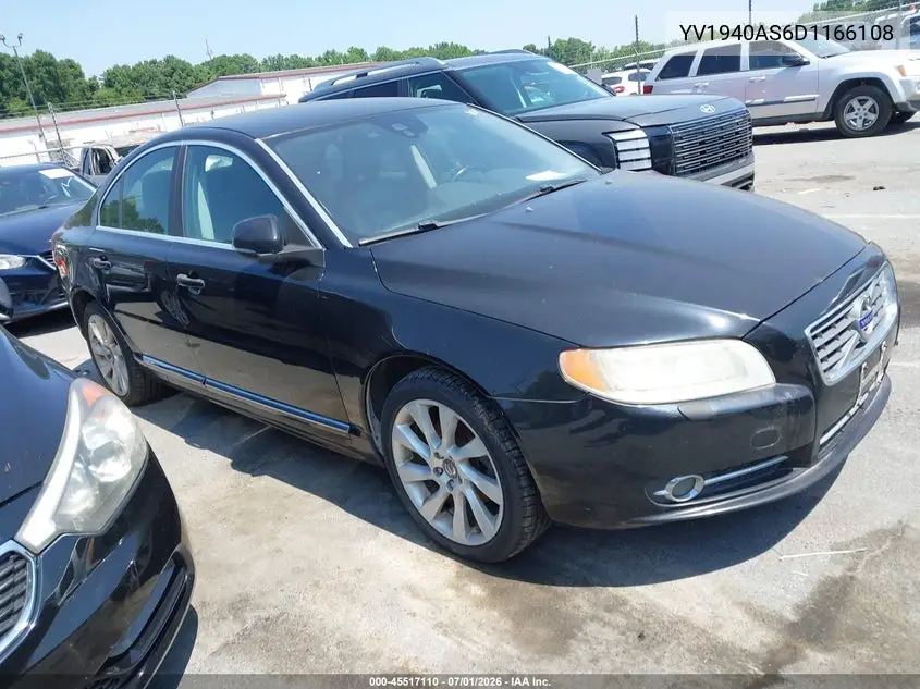 2013 Volvo S80 3.2L VIN: YV1940AS6D1166108 Lot: 45517110