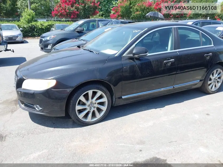 2013 Volvo S80 3.2L VIN: YV1940AS6D1166108 Lot: 45517110