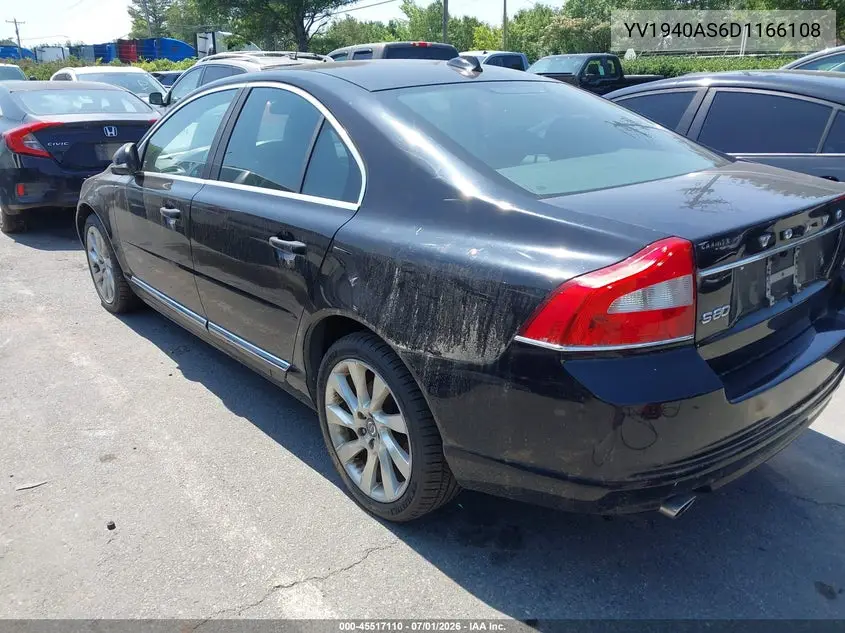 2013 Volvo S80 3.2L VIN: YV1940AS6D1166108 Lot: 45517110