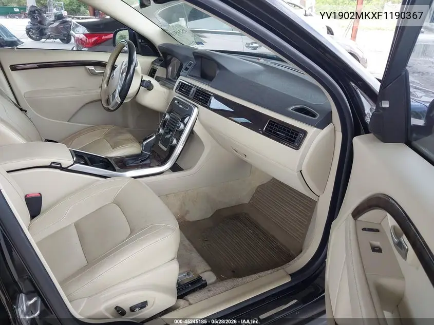 2015 Volvo S80 T6 VIN: YV1902MKXF1190367 Lot: 45245185