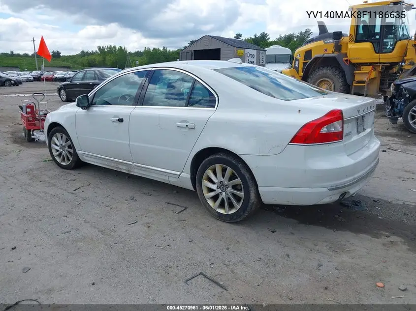 2015 Volvo S80 T5 VIN: YV140MAK8F1186635 Lot: 45270961