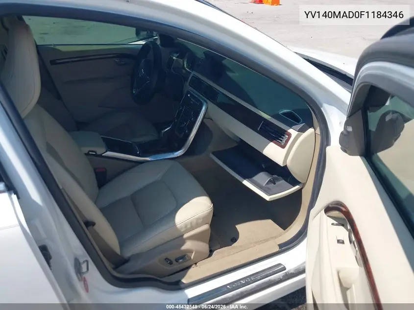 2015 Volvo S80 T5 Platinum VIN: YV140MAD0F1184346 Lot: 45432548