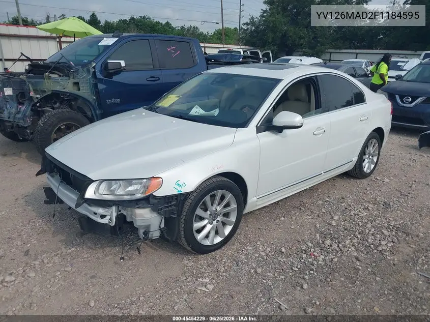 2015 Volvo S80 T5 Platinum VIN: YV126MAD2F1184595 Lot: 45454229