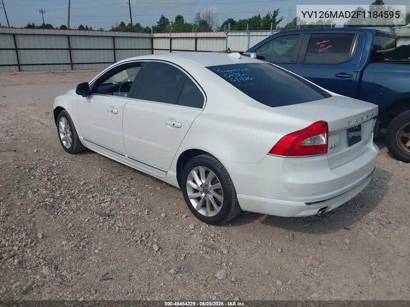 2015 Volvo S80 T5 Platinum VIN: YV126MAD2F1184595 Lot: 45454229