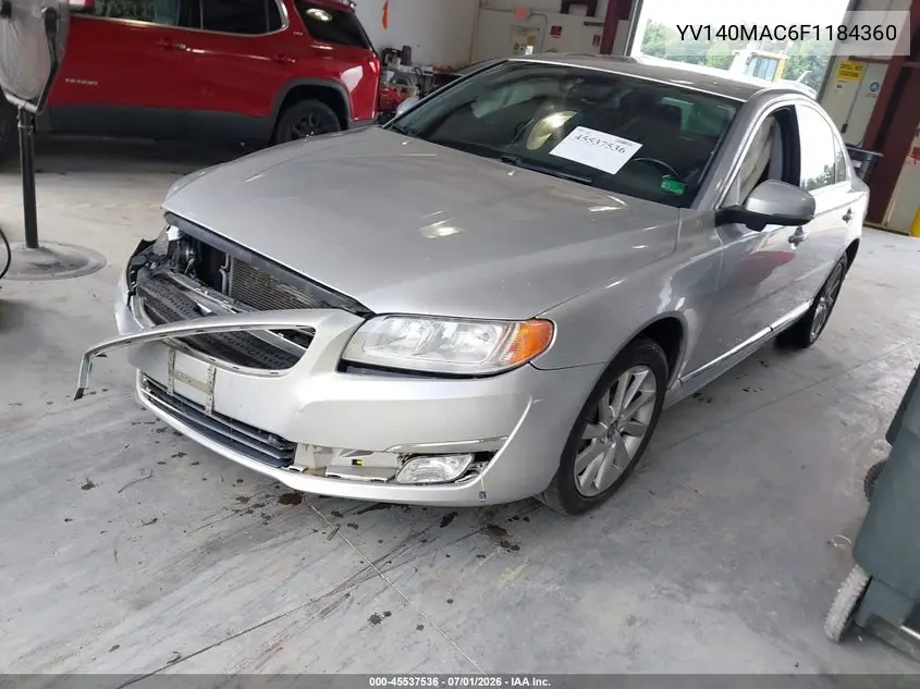 2015 Volvo S80 T5 Premier Plus VIN: YV140MAC6F1184360 Lot: 45537536