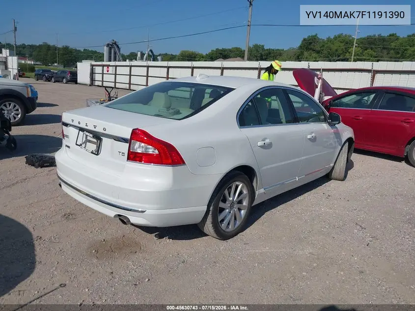 2015 Volvo S80 T5 VIN: YV140MAK7F1191390 Lot: 45630743