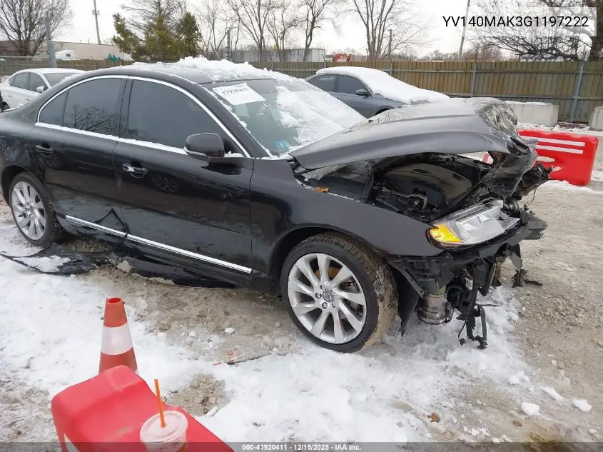 2016 Volvo S80 T5 Drive-E VIN: YV140MAK3G1197222 Lot: 43920411