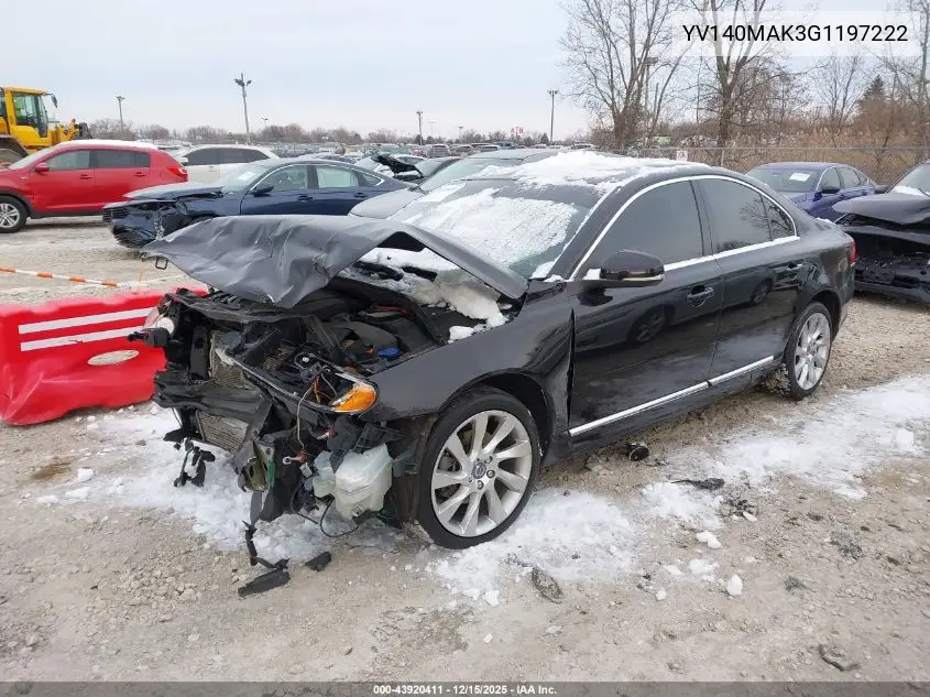 2016 Volvo S80 T5 Drive-E VIN: YV140MAK3G1197222 Lot: 43920411
