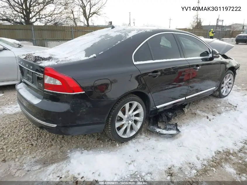 2016 Volvo S80 T5 Drive-E VIN: YV140MAK3G1197222 Lot: 43920411