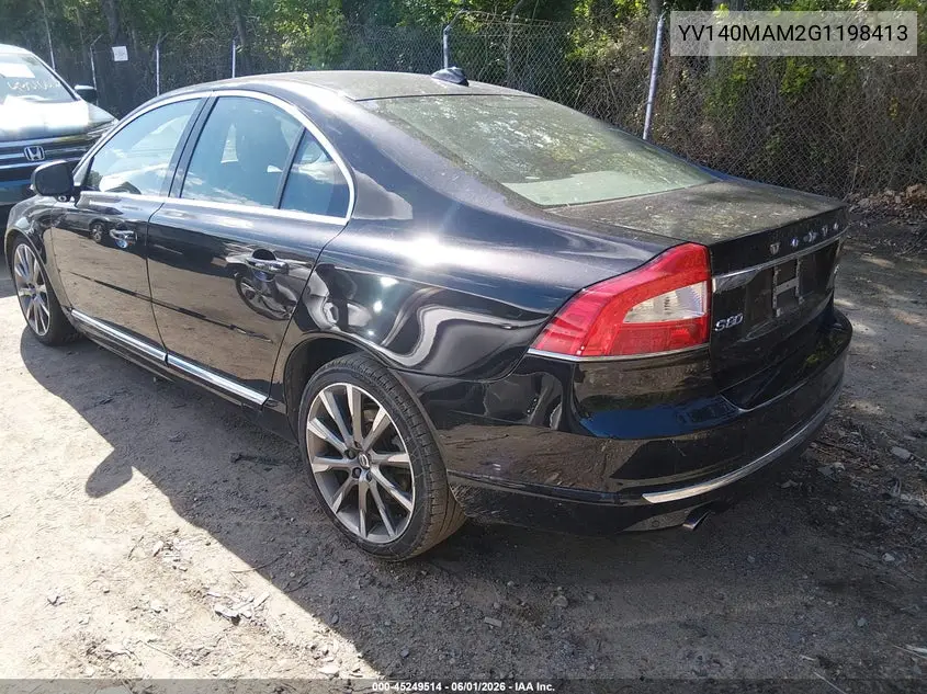 2016 Volvo S80 T5 Drive-E Platinum VIN: YV140MAM2G1198413 Lot: 45249514