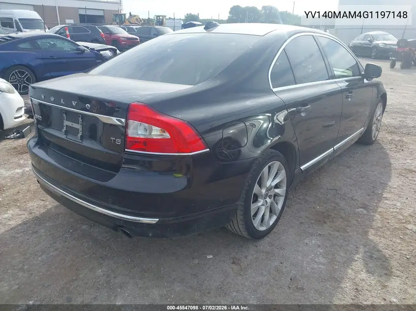 2016 Volvo S80 T5 Drive-E Platinum VIN: YV140MAM4G1197148 Lot: 45547098