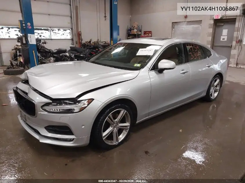 2017 Volvo S90 T5 Momentum VIN: YV1102AK4H1006867 Lot: 44343347