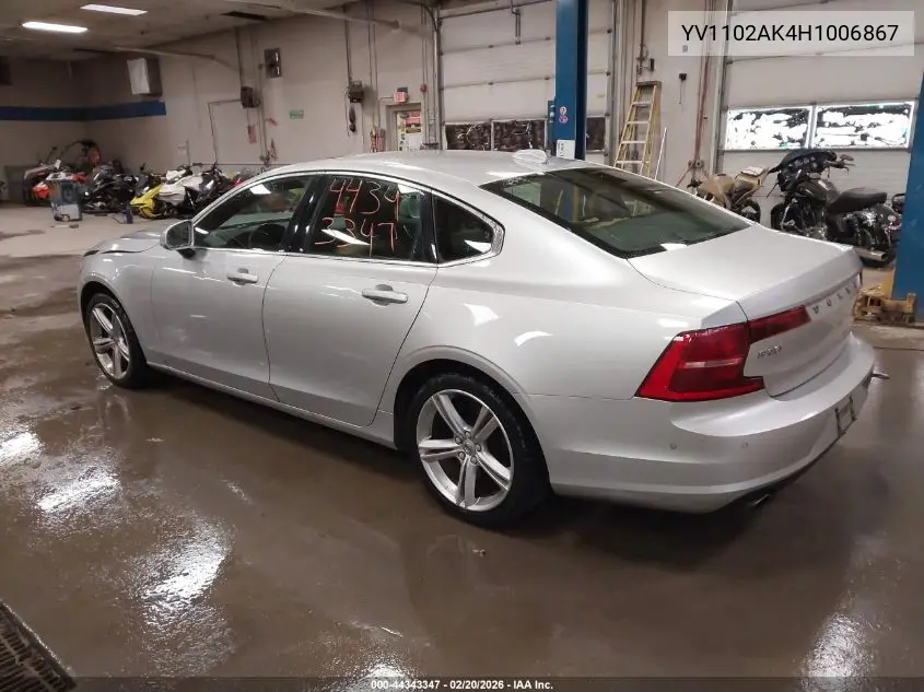 2017 Volvo S90 T5 Momentum VIN: YV1102AK4H1006867 Lot: 44343347