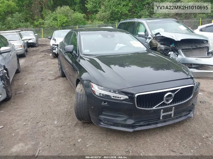 2017 Volvo S90 T6 Momentum VIN: YV1A22MK2H1010695 Lot: 45153737