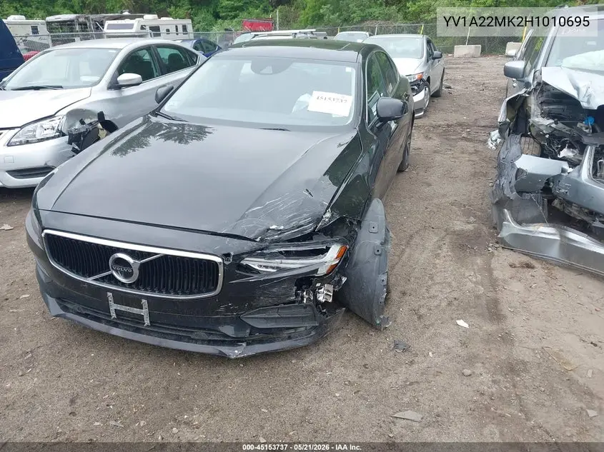2017 Volvo S90 T6 Momentum VIN: YV1A22MK2H1010695 Lot: 45153737