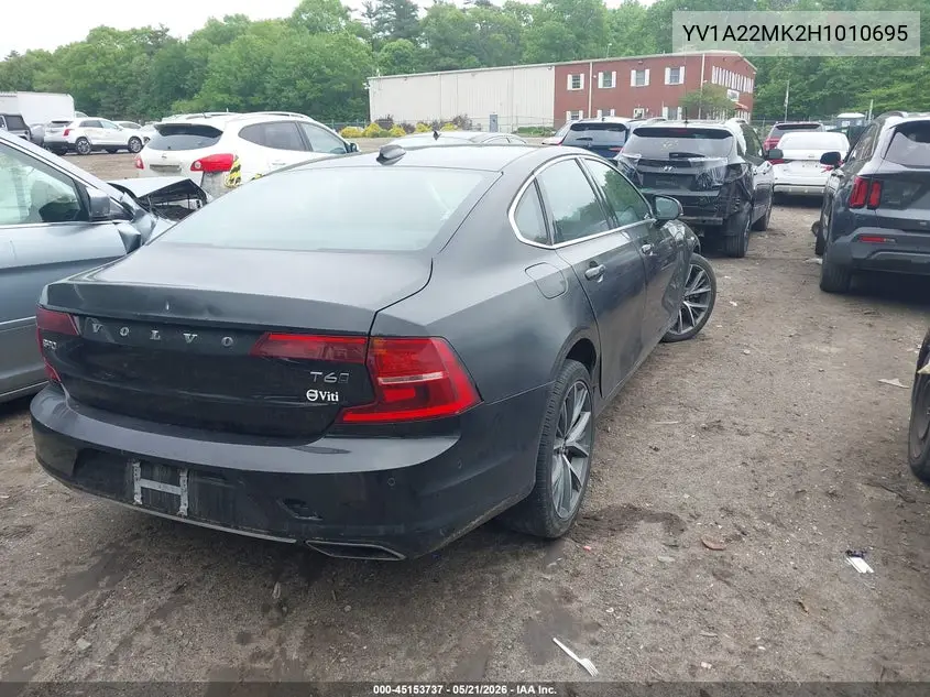 2017 Volvo S90 T6 Momentum VIN: YV1A22MK2H1010695 Lot: 45153737