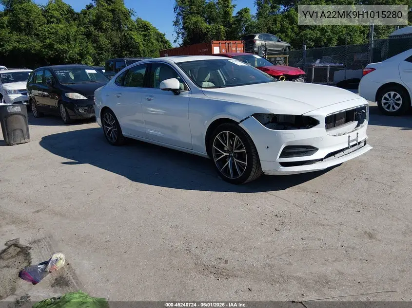 2017 Volvo S90 T6 Momentum VIN: YV1A22MK9H1015280 Lot: 45240724