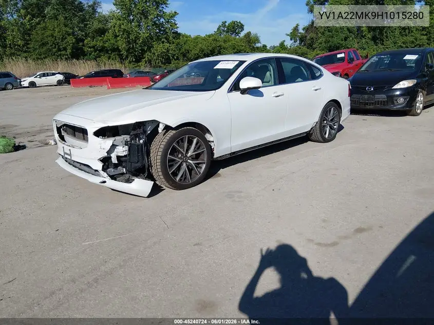 2017 Volvo S90 T6 Momentum VIN: YV1A22MK9H1015280 Lot: 45240724