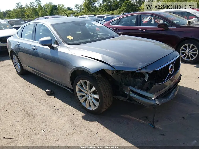 2017 Volvo S90 T6 Momentum VIN: YV1A22MK3H1013170 Lot: 45289256