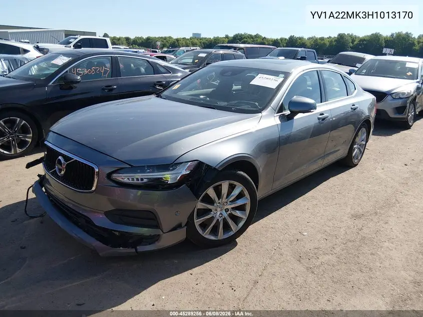 2017 Volvo S90 T6 Momentum VIN: YV1A22MK3H1013170 Lot: 45289256
