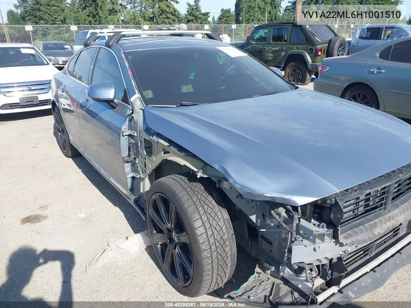 2017 Volvo S90 T6 Inscription VIN: YV1A22ML6H1001510 Lot: 45395387