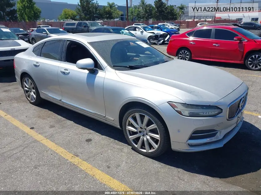 2017 Volvo S90 T6 Inscription VIN: YV1A22ML0H1011191 Lot: 45511275