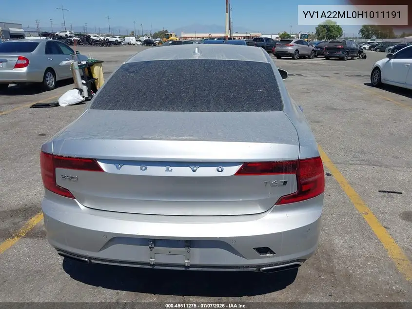 2017 Volvo S90 T6 Inscription VIN: YV1A22ML0H1011191 Lot: 45511275