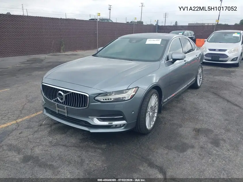 2017 Volvo S90 T6 Inscription VIN: YV1A22ML5H1017052 Lot: 45546369
