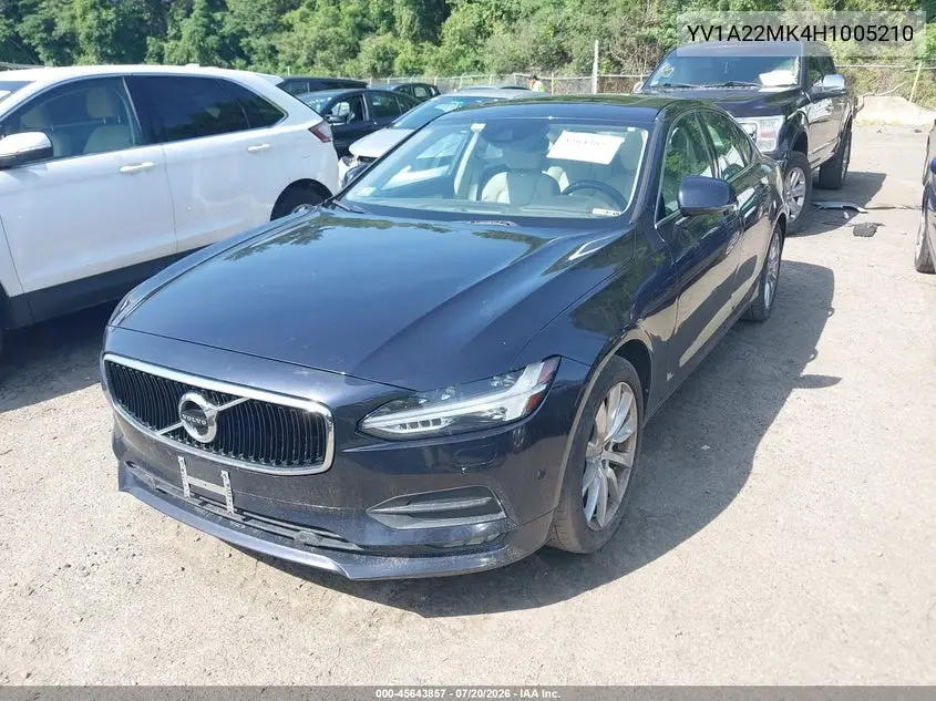 2017 Volvo S90 T6 Momentum VIN: YV1A22MK4H1005210 Lot: 45643857