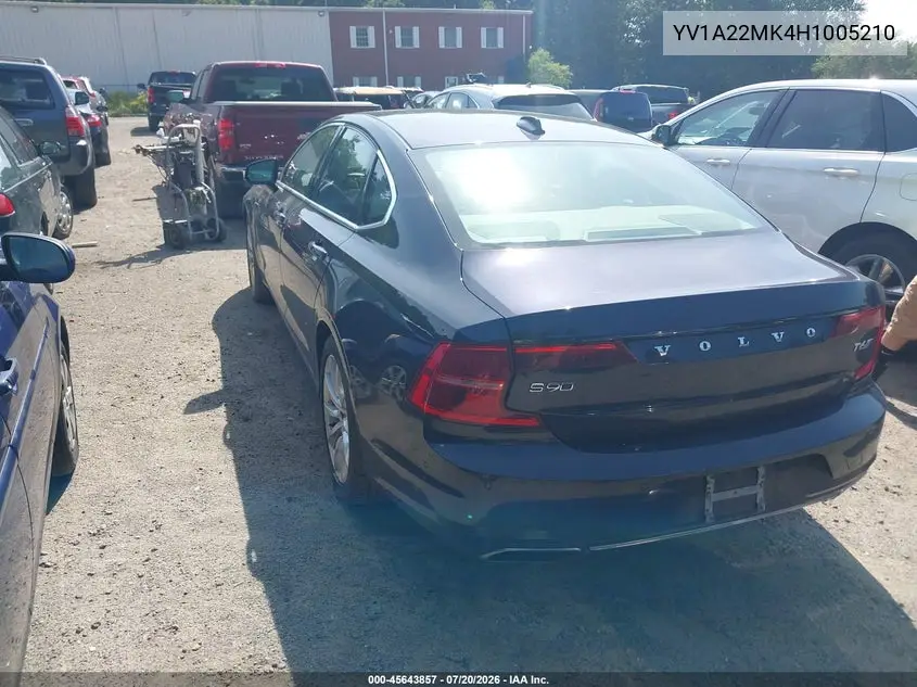 2017 Volvo S90 T6 Momentum VIN: YV1A22MK4H1005210 Lot: 45643857