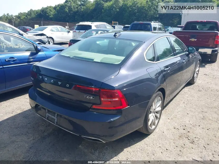 2017 Volvo S90 T6 Momentum VIN: YV1A22MK4H1005210 Lot: 45643857