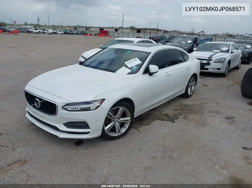 2018 Volvo S90 T5 Momentum VIN: LVY102MK0JP068571 Lot: 44567340