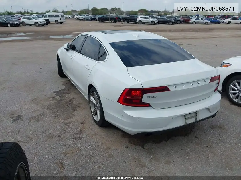 2018 Volvo S90 T5 Momentum VIN: LVY102MK0JP068571 Lot: 44567340