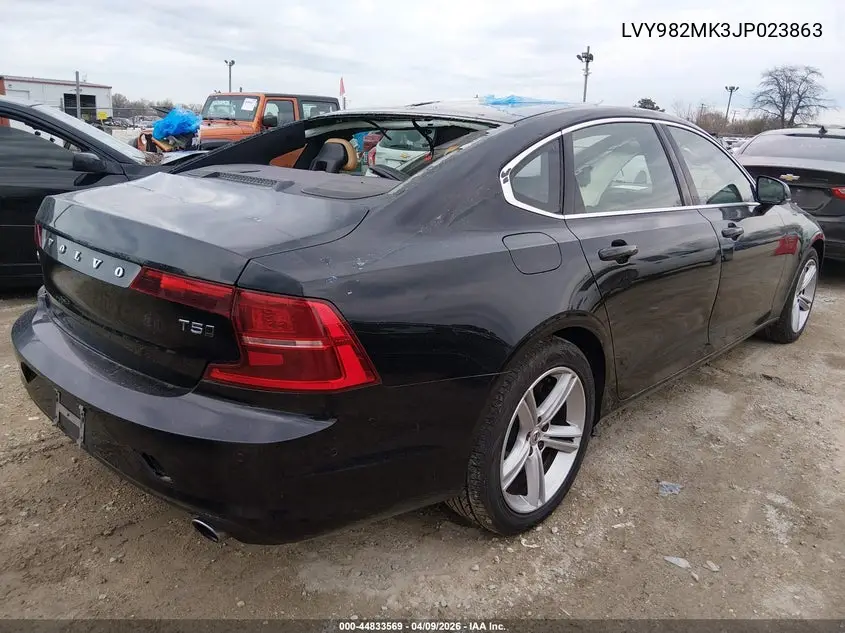 2018 Volvo S90 T5 Momentum VIN: LVY982MK3JP023863 Lot: 44833569