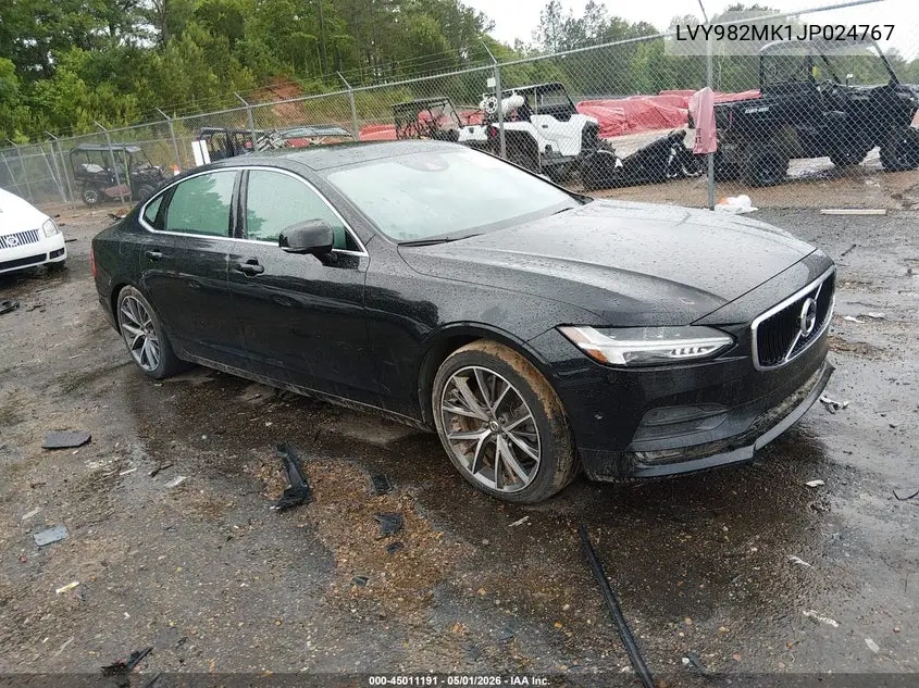 2018 Volvo S90 T6 Momentum VIN: LVY992MK6JP037771 Lot: 45011191