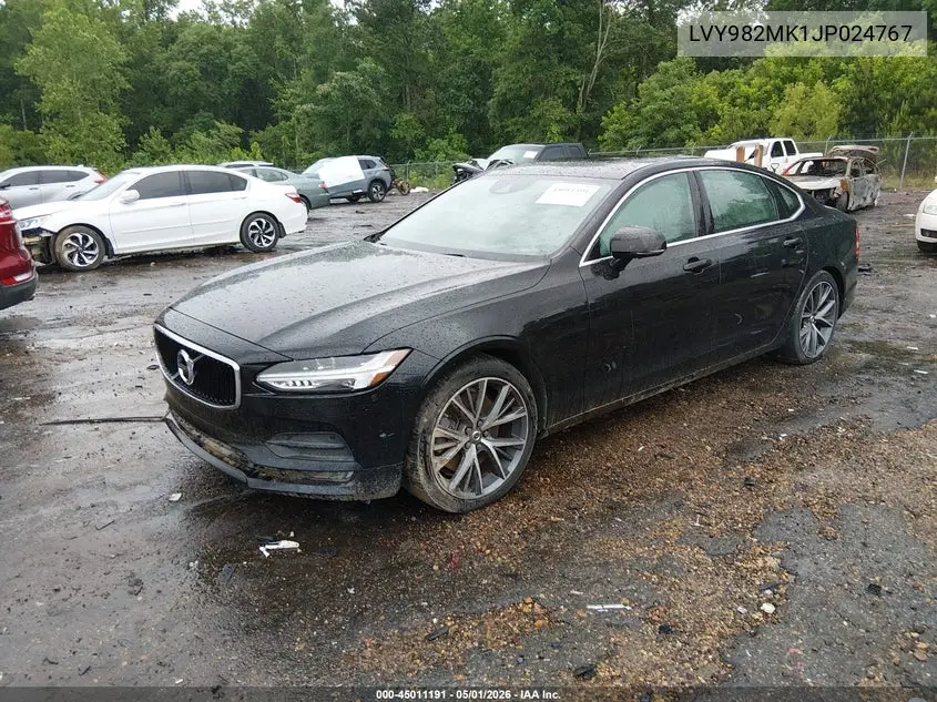 2018 Volvo S90 T6 Momentum VIN: LVY992MK6JP037771 Lot: 45011191